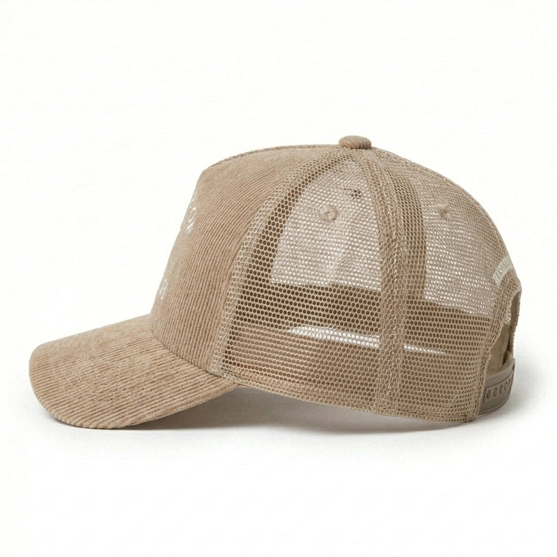 Prince of Munich · Sand Beige — white embroidery